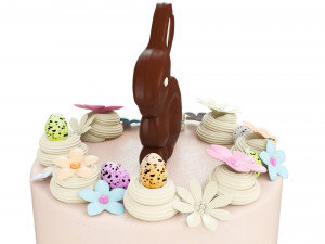 Easter Cake With Chocolate Bunny 3D 模型