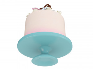 Easter Cake With Chocolate Bunny 3D 模型