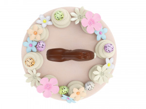 Easter Cake With Chocolate Bunny 3D 模型
