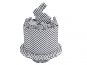 Easter Cake With Chocolate Bunny 3D 模型