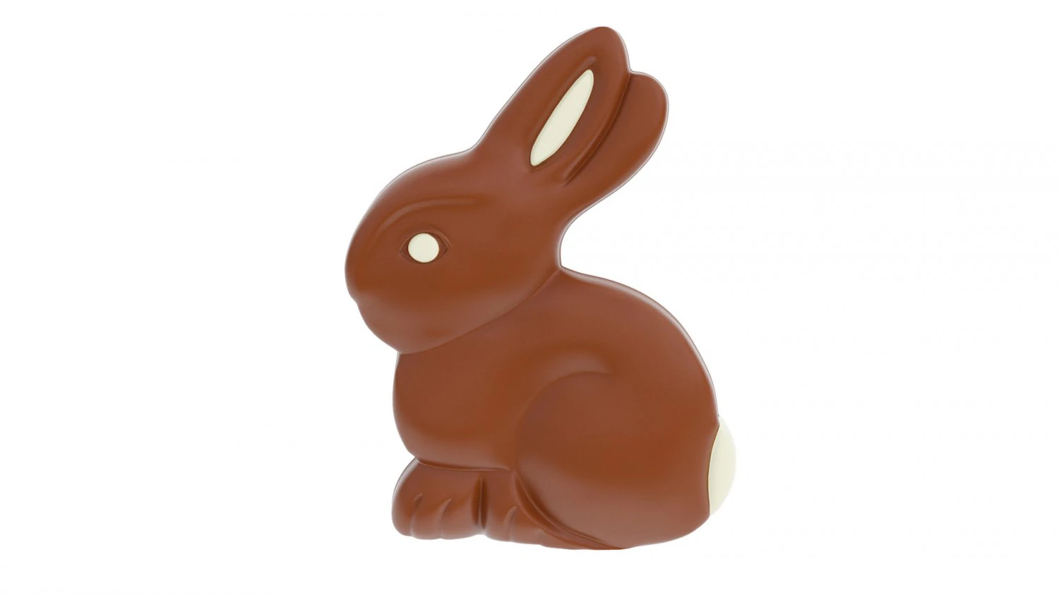 Easter Chocolate Bunny 3D Model .c4d .max .obj .3ds .fbx .stl .blend 