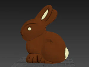 Easter Chocolate Bunny 3D Model