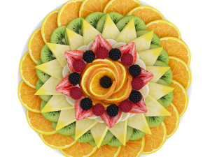 Plate With Fruits 3D Model