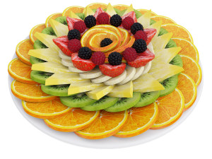 Plate With Fruits Modelo 3D