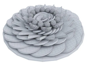 Plate With Fruits 3D Model