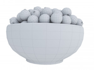 Berry wooden bowls Modello 3D
