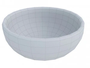 Cranberry Wooden Bowl 3D Model