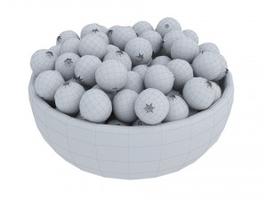 Blueberry Wooden Bowl Modello 3D