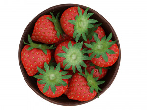 Strawberry Wooden Bowl Modelo 3D