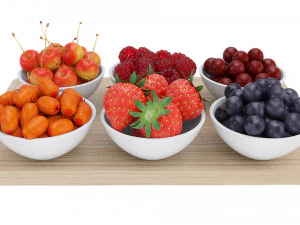 Berry Bowls 3D Model