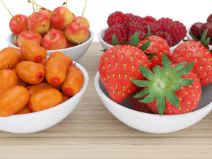 Berry Bowls 3D Model