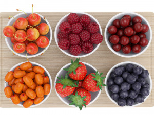 Berry Bowls 3Dモデル