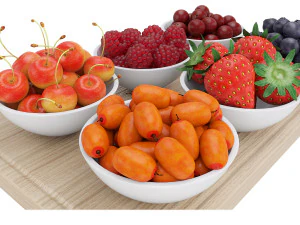 Berry Bowls 3D Model