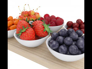 Berry Bowls 3D Model