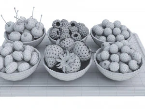 Berry Bowls 3D Model