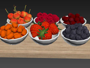 Berry Bowls 3D Model