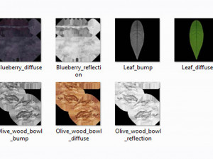 Olive Wood Berry Bowl 3D-Modell