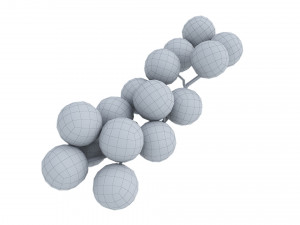 Red currant branch Model 3D