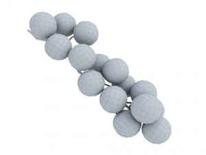 Red currant branch Model 3D