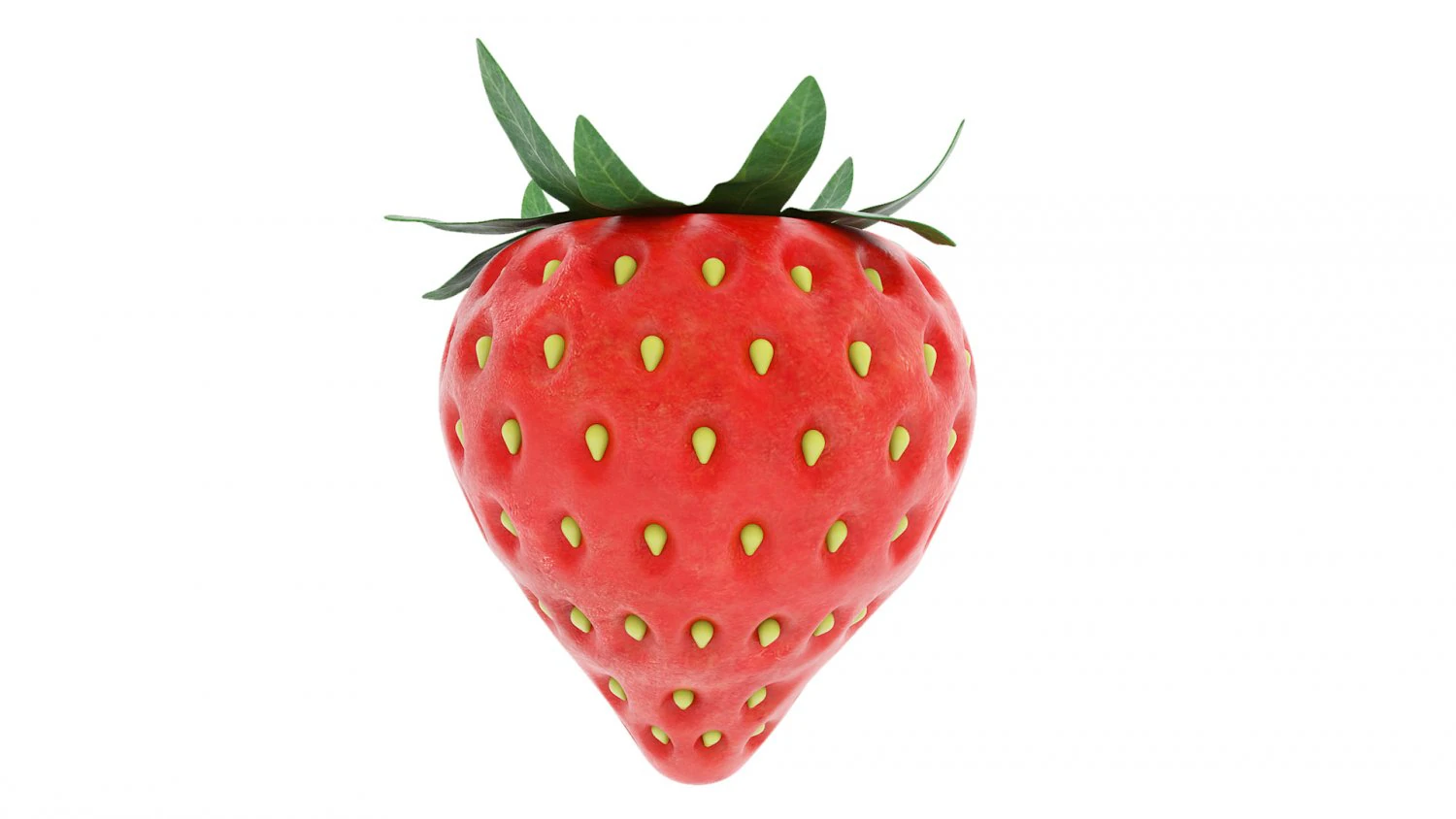 Strawberry whole 3D Model .c4d .max .obj .3ds .fbx .stl .blend 