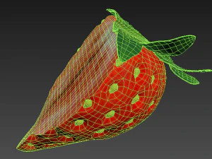 Strawberry half 3D Model