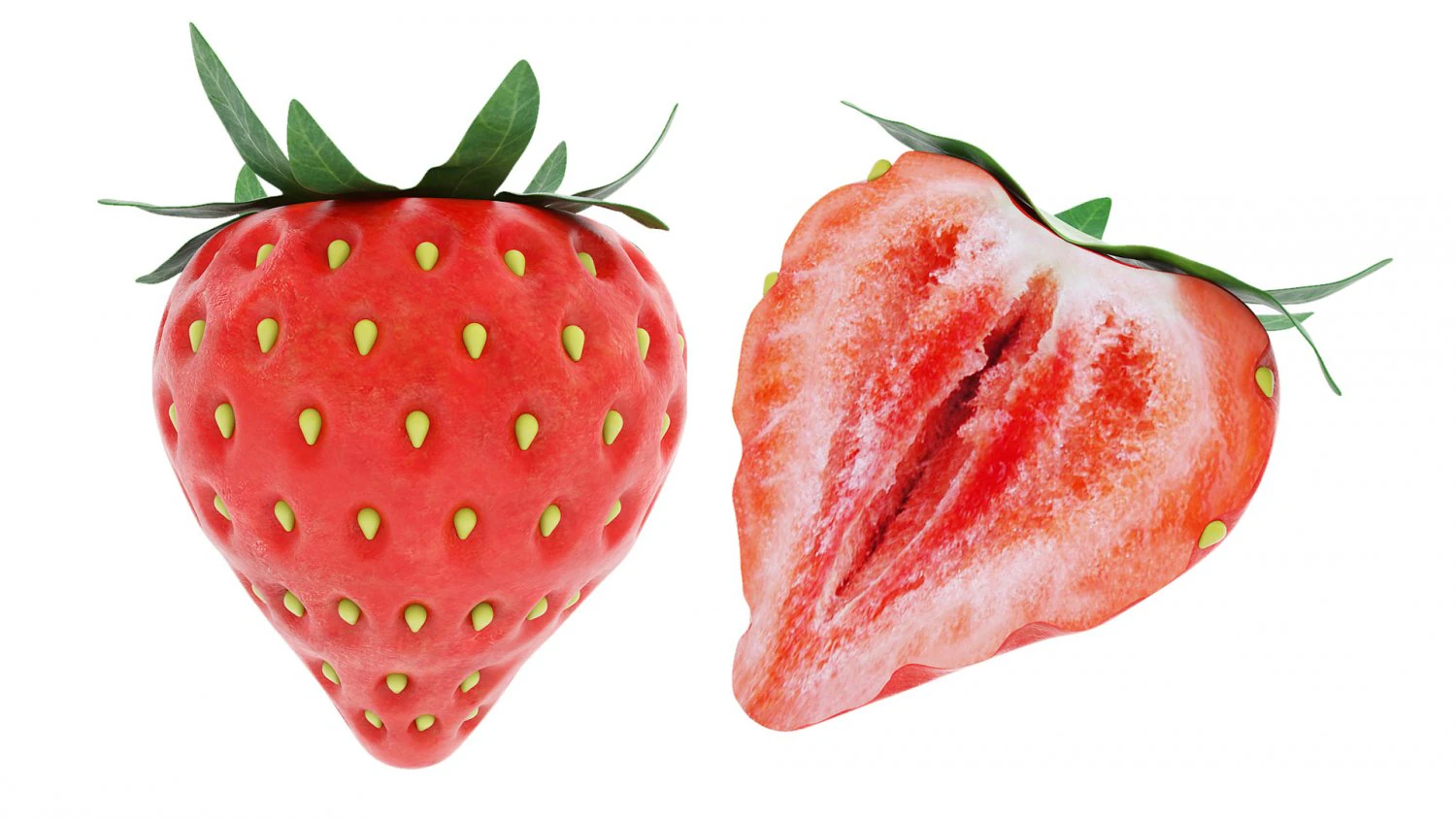 Strawberry Collection 3D Model .c4d .max .obj .3ds .fbx .stl .blend 