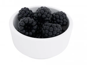 Mangkuk putih Blackberry Model 3D
