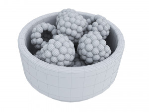 Blackberry white bowl 3D Model
