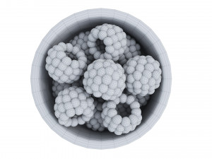 Blackberry white bowl 3D Model