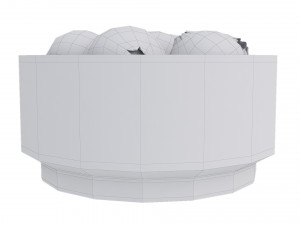 蓝莓白碗 3D 模型