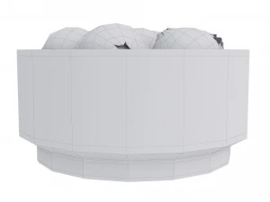 Blueberry white bowl 3D Model