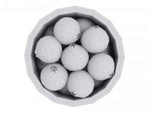 蓝莓白碗 3D 模型