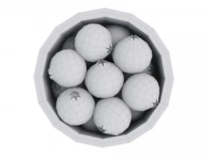 Blueberry white bowl 3D Model