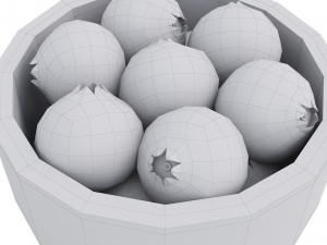 蓝莓白碗 3D 模型