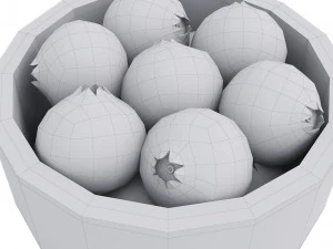 Blueberry white bowl 3D Model
