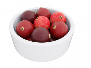 Cranberry white bowl Modèle 3D