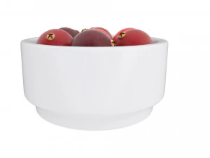 Cranberry white bowl 3D Model