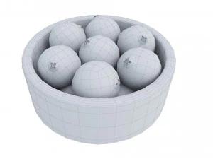 Cranberry white bowl 3D Model