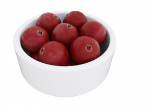 Red currant white bowl Modelo 3D