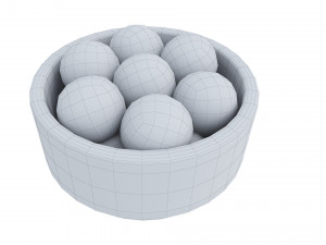 Red currant white bowl Modelo 3D