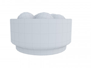 Red currant white bowl Modelo 3D