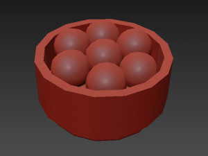 Red currant white bowl Modelo 3D