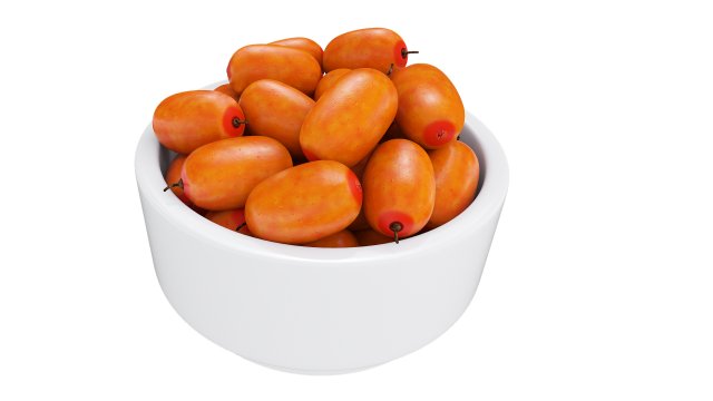 Sea-buckthorn white bowl Modelo 3D .c4d .max .obj .3ds .fbx .stl .blend 