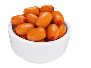 Sea-buckthorn white bowl 3D 模型