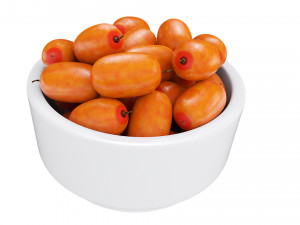 Sea-buckthorn white bowl Modelo 3D