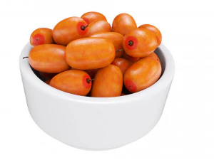 Sea-buckthorn white bowl 3D Model