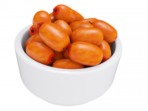 Sea-buckthorn white bowl Modelo 3D