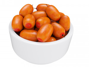 Sea-buckthorn white bowl Modelo 3D