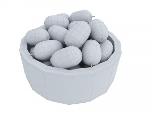 Sea-buckthorn white bowl Modelo 3D