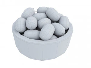 Sea-buckthorn white bowl 3D Model